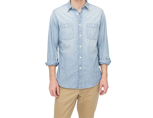 Slim Indigo Chambray Workshirt