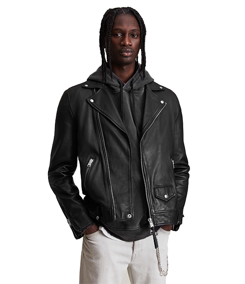 AllSaints Milo Leather Biker Jacket